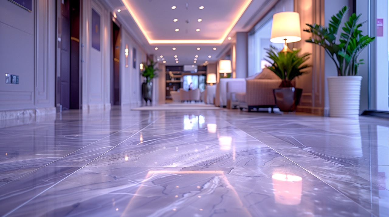 Commercial lobby flooring